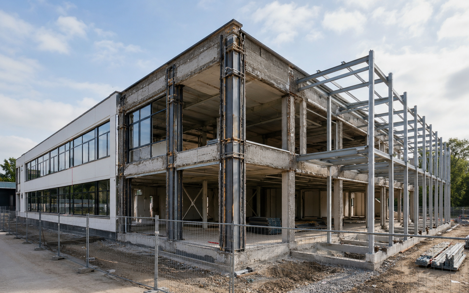 Projeto de reforço estrutural para ampliação comercial